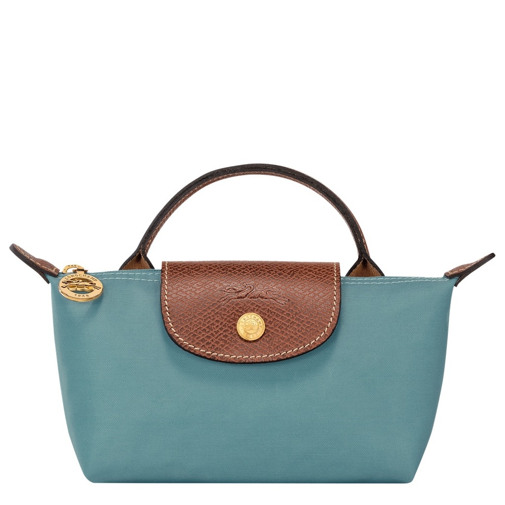 NWOT Longchamp Le Pliage Original Pouch with Handle in Eucalyptus